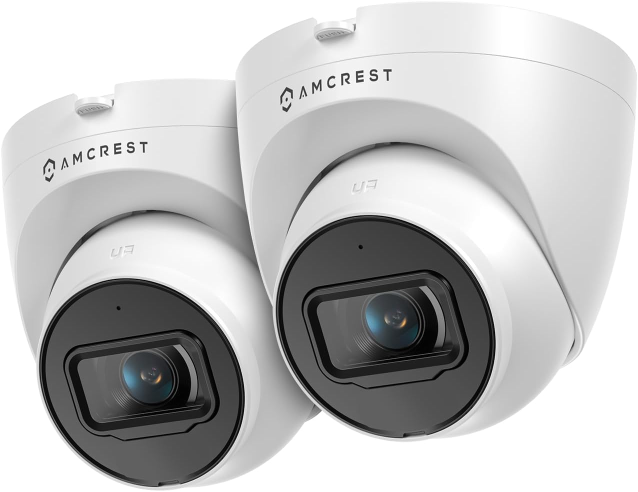 2 Cámaras PoE IP UltraHD 5MP con audio visión nocturna