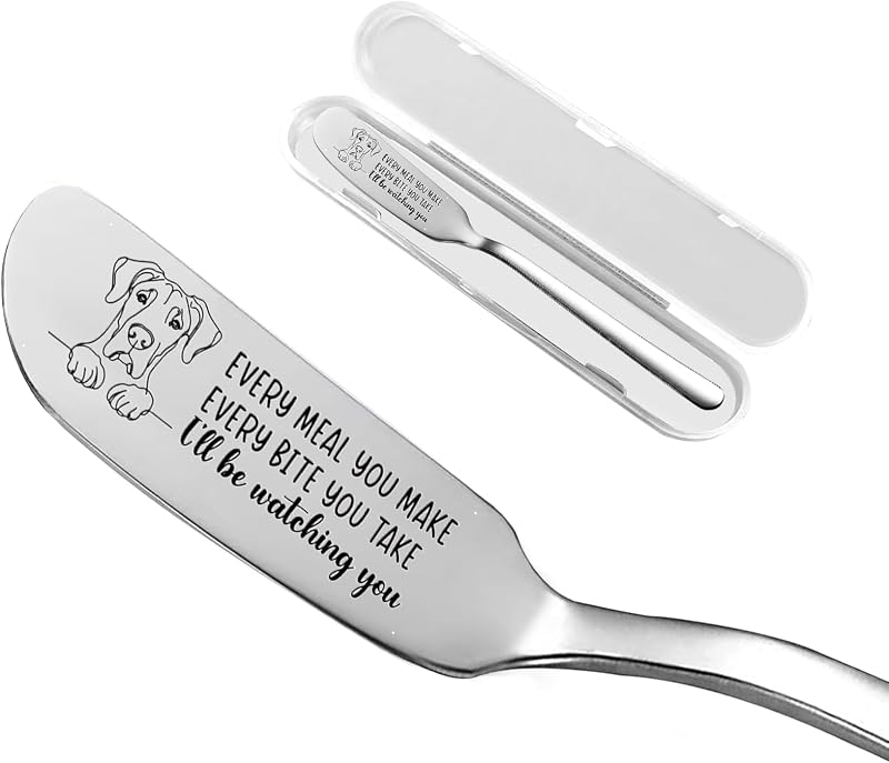 Cuchillo de mantequilla grabado para amantes del gran danés