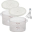 Recipiente Alimentos 2qt Translúcido con Tapa y Set Cucharas