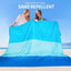 Manta playa impermeable poliéster 4 estacas viajes