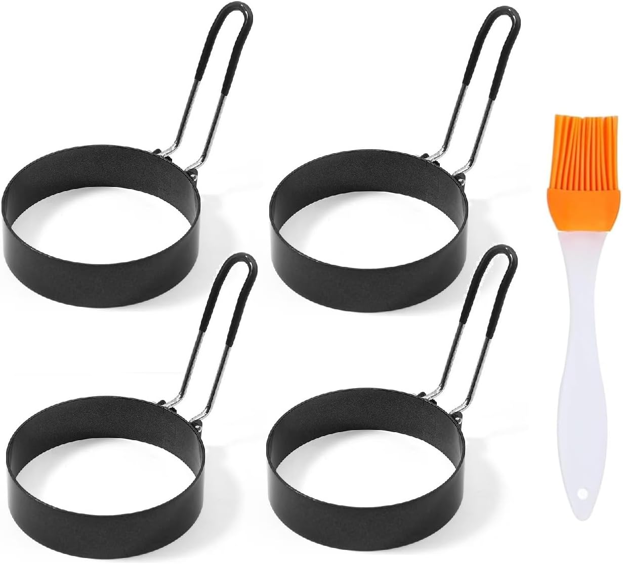 Molde anillos huevo 3.5pulg asa plástico para magdalenas camping