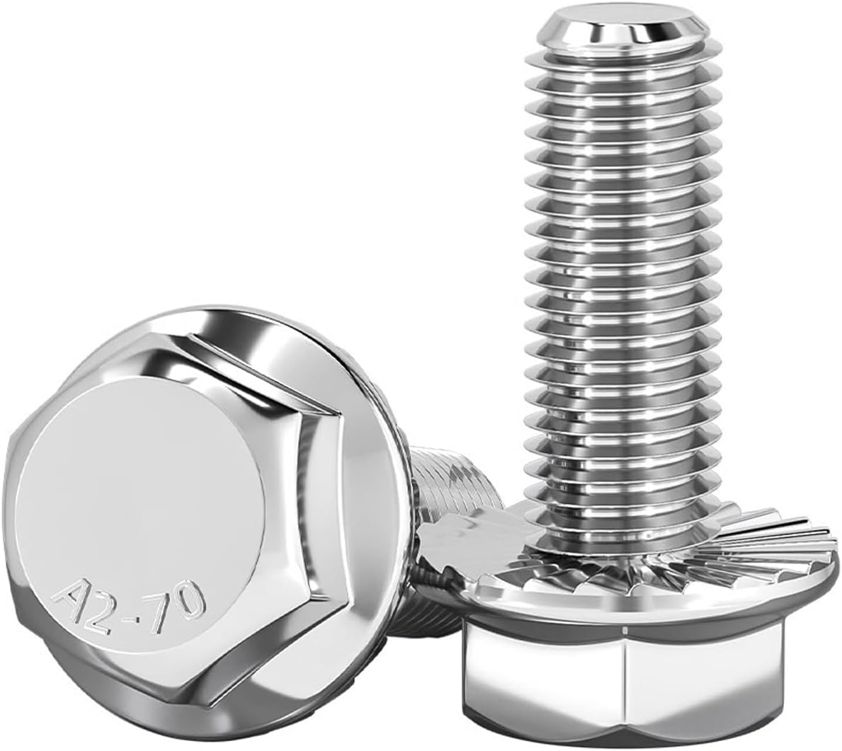 Brida tornillos hex 18-8 acero inox 6 uds