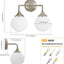 Apliques baño modernos 2 luces níquel cepillado vidrio