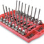 Organiz. valvetrain bandeja basculante plástico rojo
