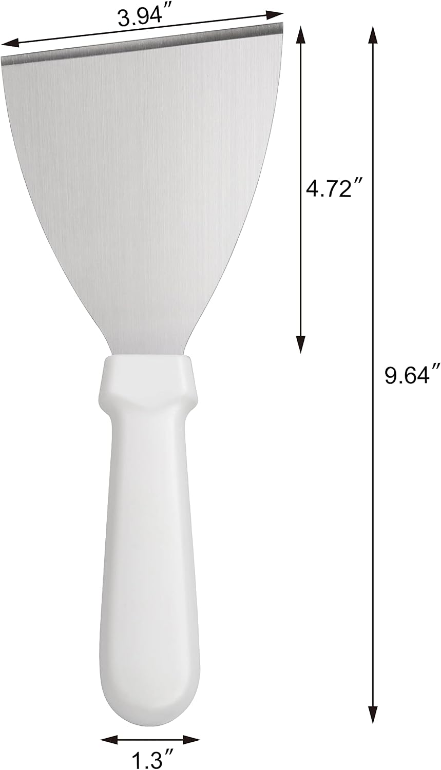 Raspadores parrilla 4x8.5pulg mango plástico blanco