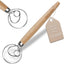Batidor masa madre acero inox 13pulg mango madera