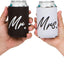 Set enfriadores latas regalo boda señor señora negro blanco