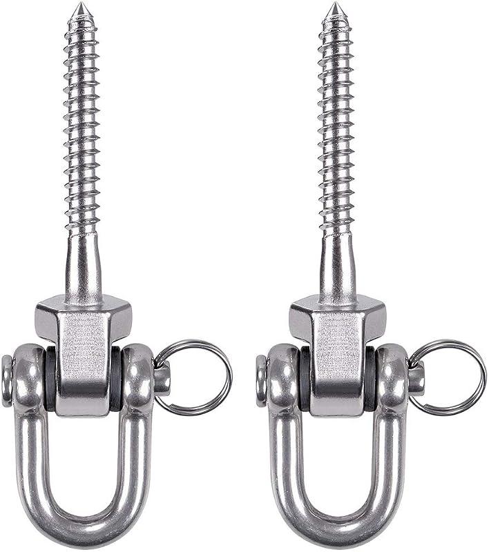 2 Pzas Soporte S Acero Inox 304 1800lb Para Yoga Columpios