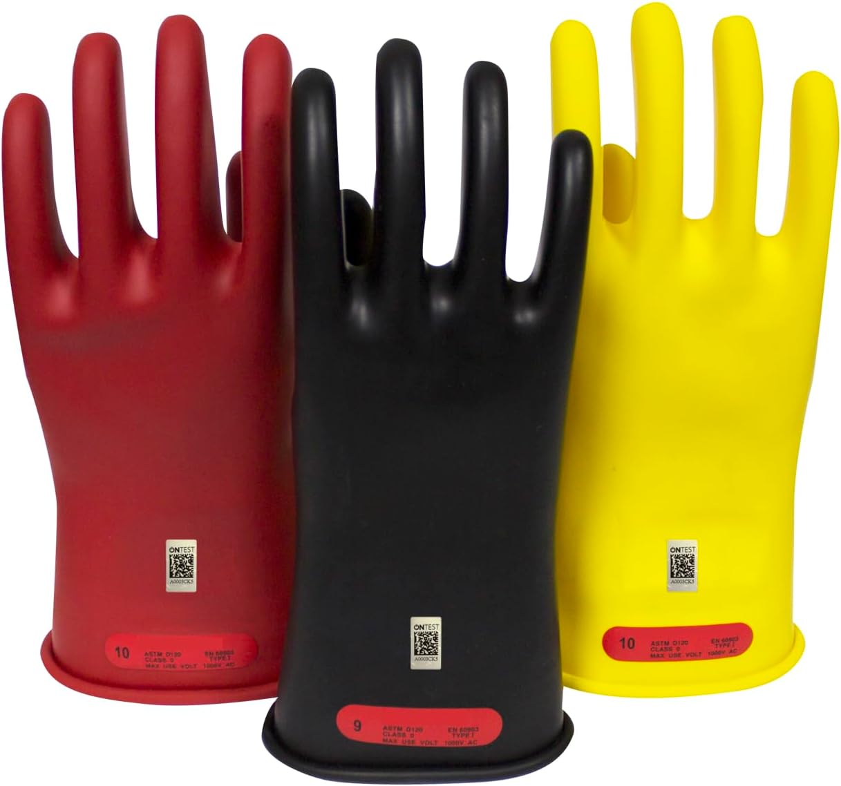 Guantes aislantes goma negra clase 00 500V AC