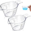 2 Tazas Medidoras 2oz con ml V Transparente para Cocina y Bricolaje