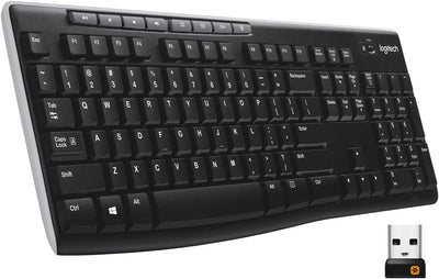 Teclado inalámbrico K270 receptor USB color negro