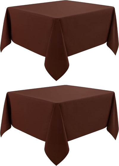 2 Manteles 48x48pulg Poliéster Color Chocolate