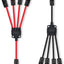 Adaptador Y 4 a 1 conectores solares rojo y negro