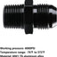 2 Pzas Adaptador Tubo Aluminio Negro 10AN a 1/2NPT