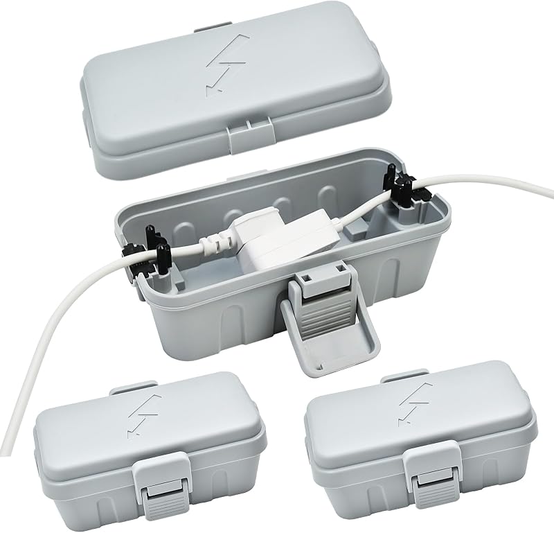 Caja eléctrica exterior 3 pzas 5.5x3x2.2" impermeable