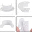 6 Soportes Barra Armario Pared Acero Inox 1.25" Blanco