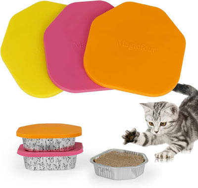 Tapa silicona para latas de gatos 3 pzas