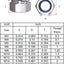 50 Pzas Tuercas Acero Inox 304 Inserción Nylon Hexagonal