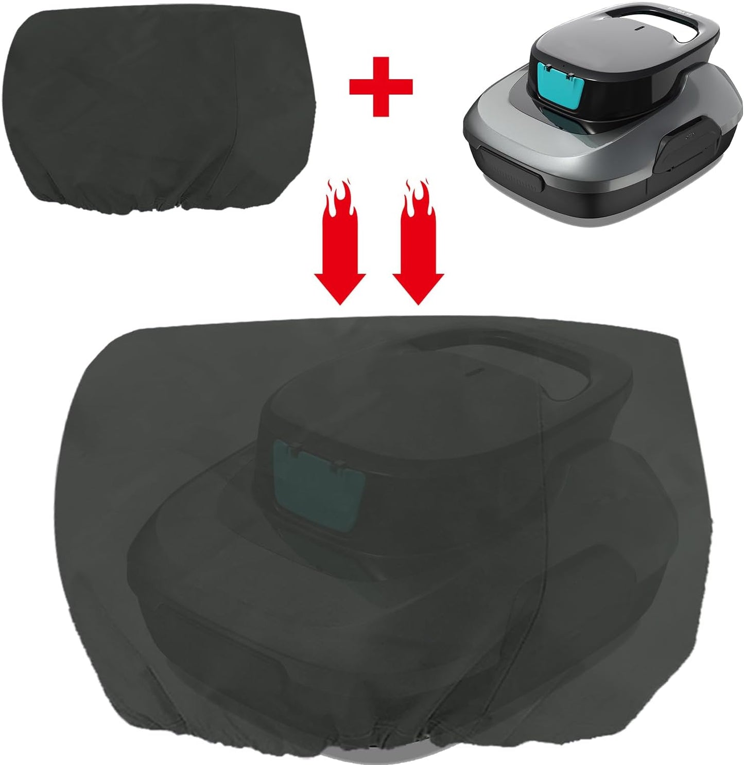Cubierta protectora robot piscina inalámbrico impermeable UV
