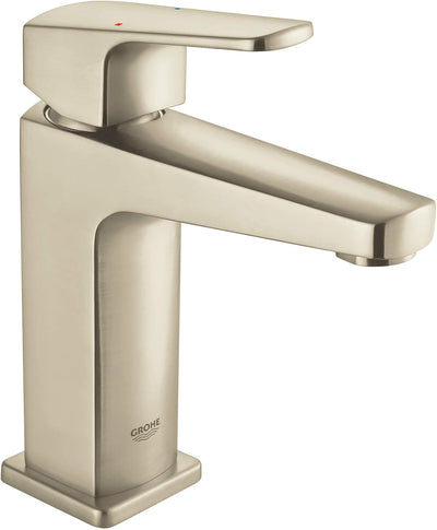 Grifo baño un solo agujero níquel cepillado