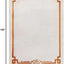 Alfombra moderna beige 6x9ft con bordes