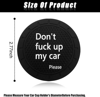 Portavasos antideslizante para auto con decoración