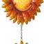 Campana jardín decorativa 26.5x7.5" naranja cálido