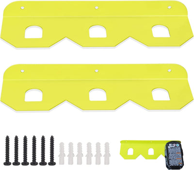 Soporte batería Ryobi 18V 3 ranuras anclajes incluidos verde fruta