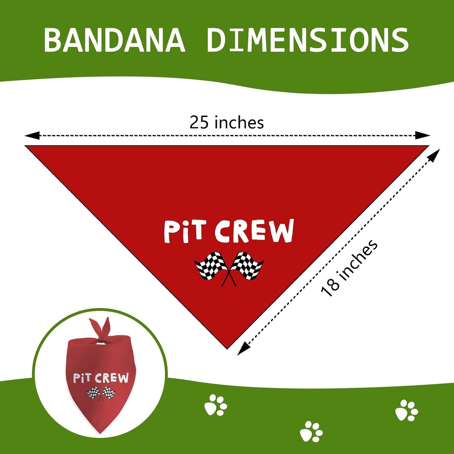 Bandana perro banderas rojas a cuadros coche carreras
