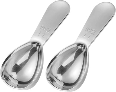 2 Cucharas Medidor Acero Inox 304 0.5oz para Café Molido
