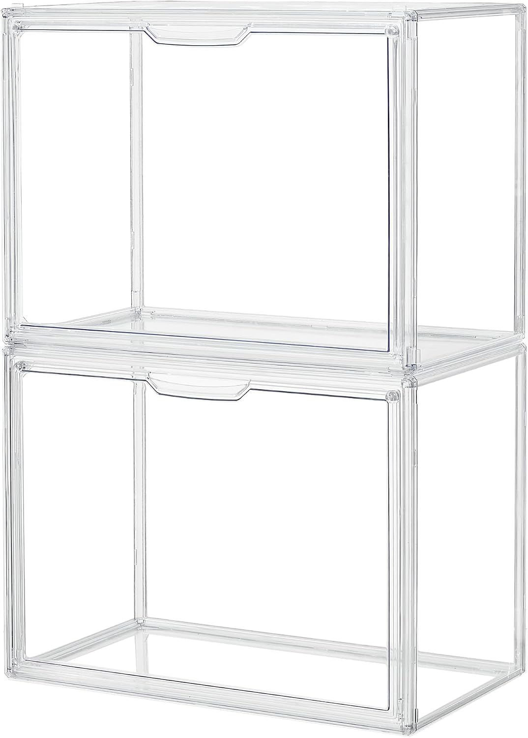 Caja almacenamiento transparente con puerta magnética 2 Pzas