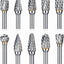Set 10 Rebabas Carburo 1/8pulg con 2 Pinzas Comp Dremel