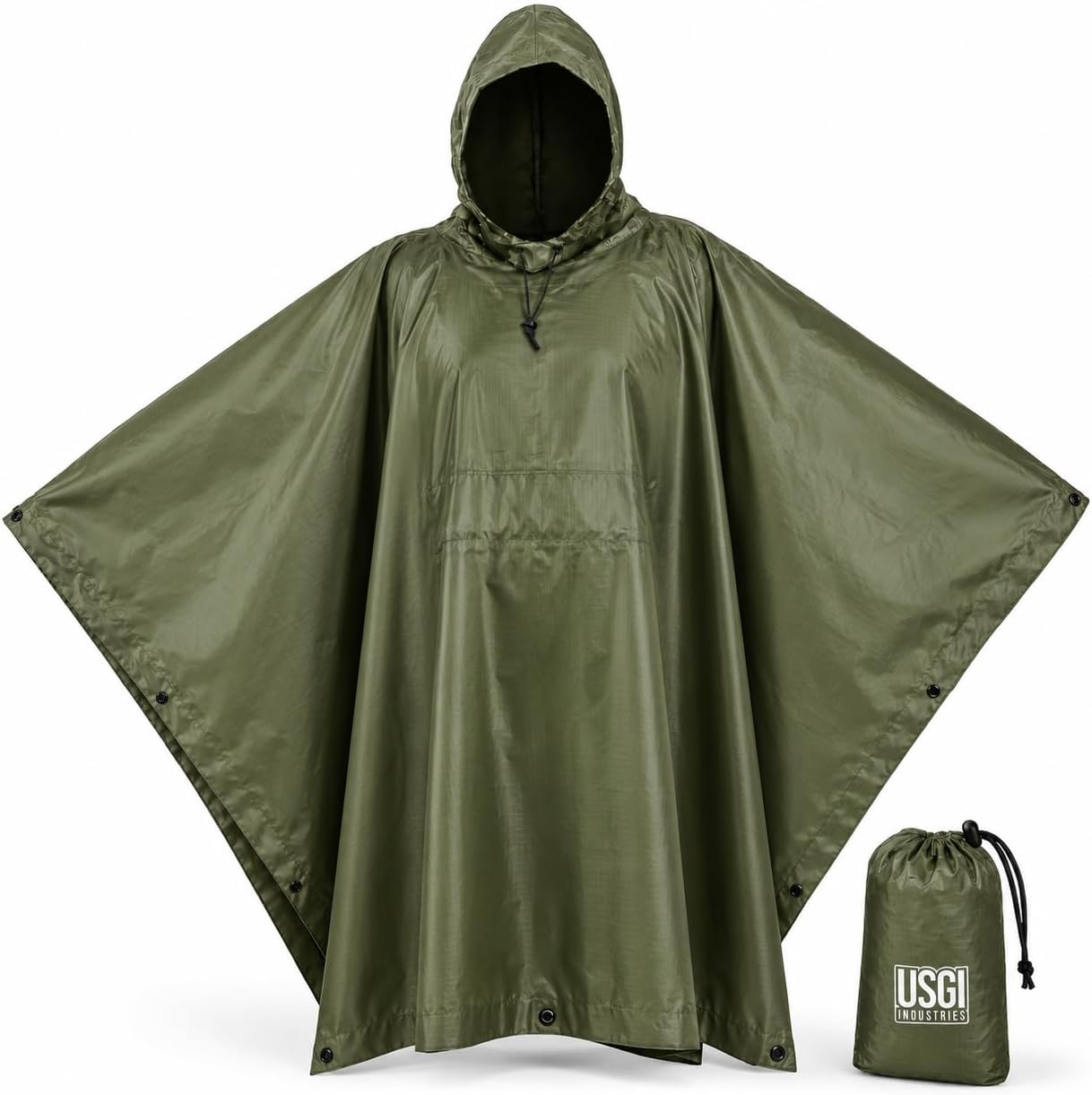 Poncho militar camuflaje rip stop multiuso
