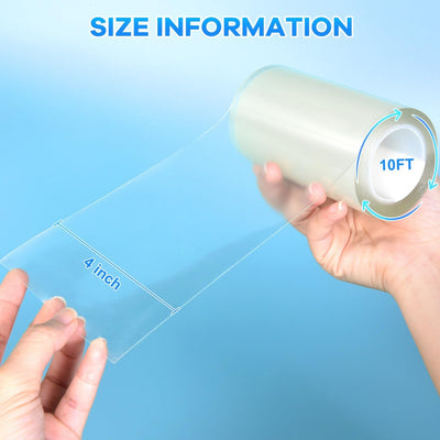 Cinta transparente impermeable 4pulg x10ft para toldos y lonas