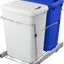 Cubo basura doble cocina 35qt reciclaje corredera azul