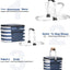 Cesta picnic aislada plegable con cestas extraíbles azul blanco