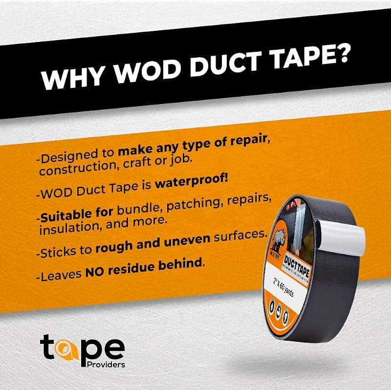 Cinta adhesiva WOD DTC10 industrial 60 yardas resistente
