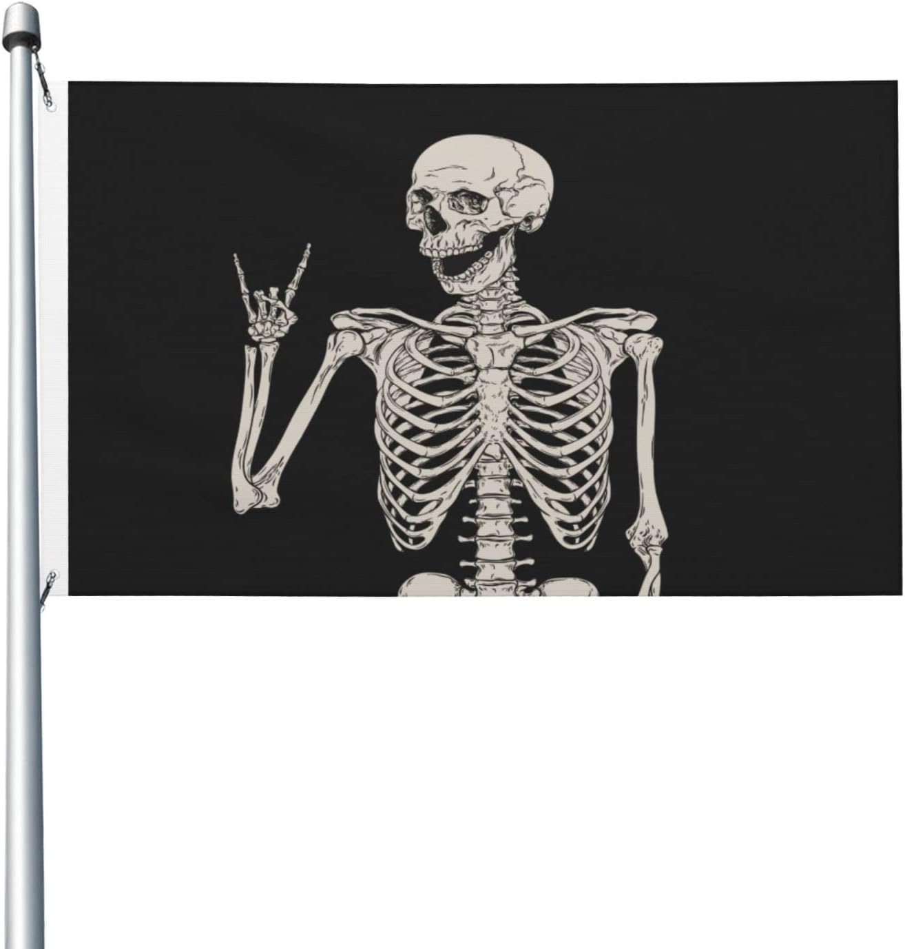 Bandera doble cara calavera bohemia 3x5ft decoración jardín
