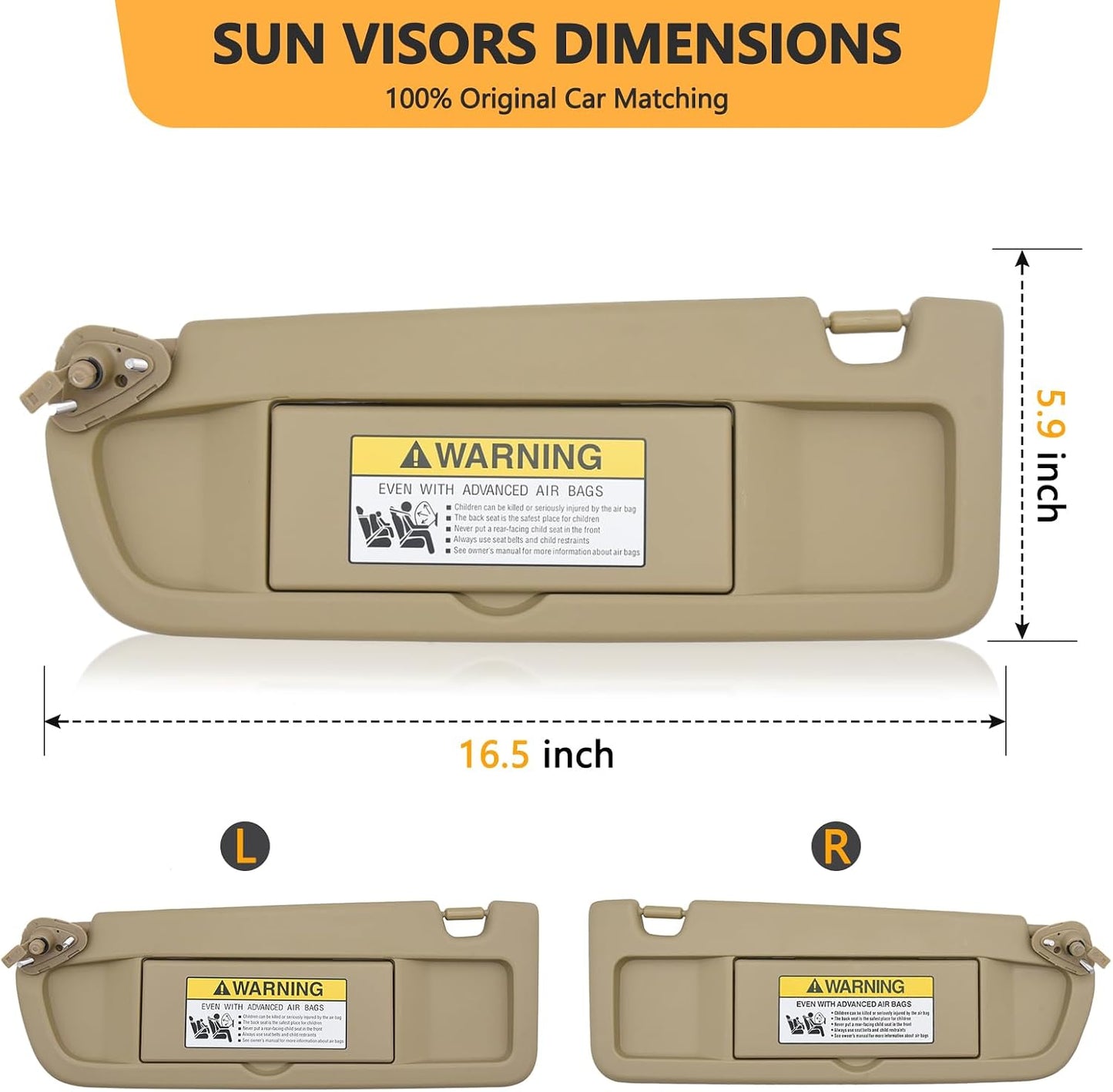 Visera parasol Honda Civic 06-11 repuesto 83280