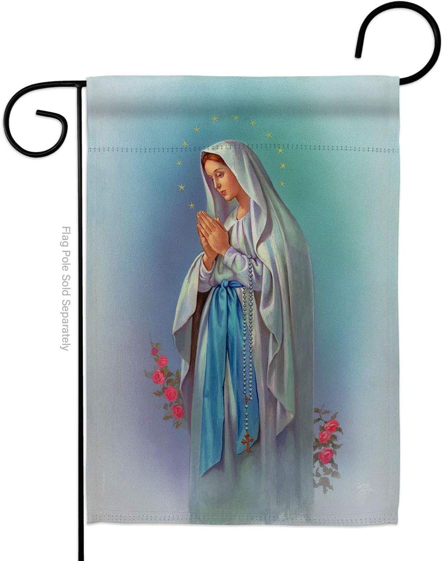Bandera jardín vertical 13x18.5" texto inglés