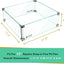 Protector viento vidrio templado 17.5x17.5x6pulg para