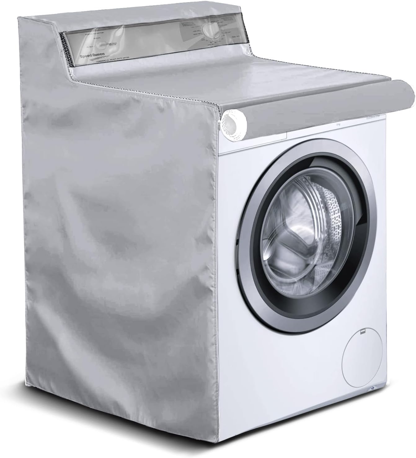 Funda lavadora impermeable con cremallera y ventana