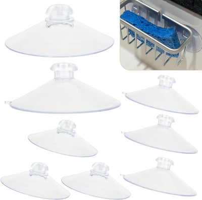 8 Pzas Soporte Esponja PVC Transparente 2.165-2.4pulg