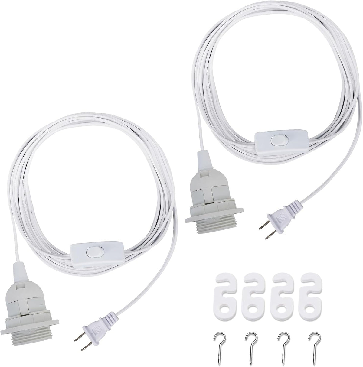 Cable luz colgante E26 con enchufe 15pies set 2