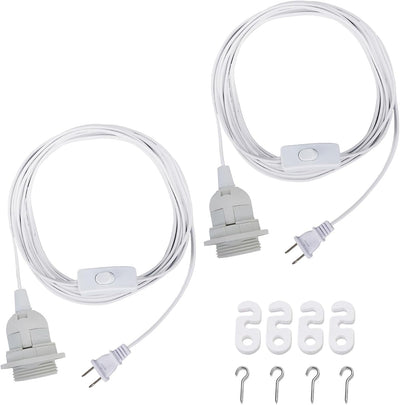 Cable luz colgante E26 con enchufe 15pies set 2
