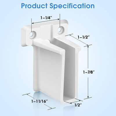 24 Soportes Plástico Blanco para Estantes Armario Pared