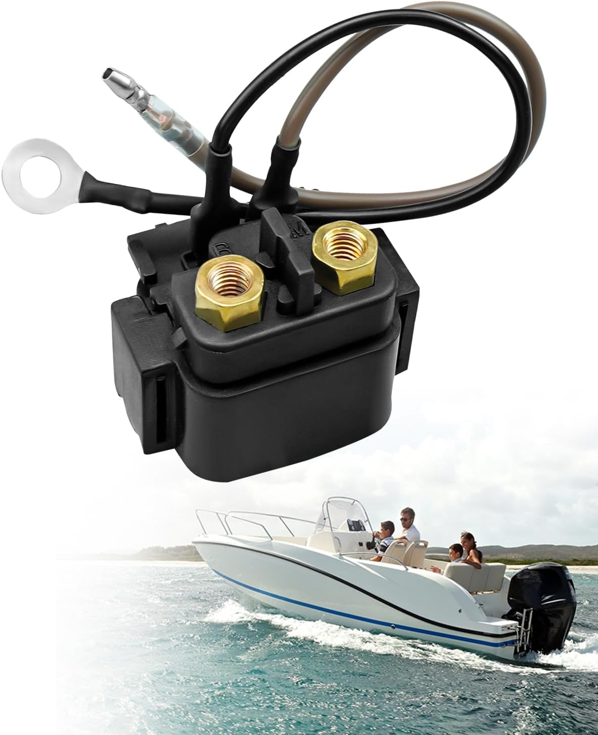 Conjunto relé solenoide motor barco Mercury Tohatsu 8-40HP