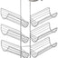 Organiz. ducha colgante acero 25x14" plateado