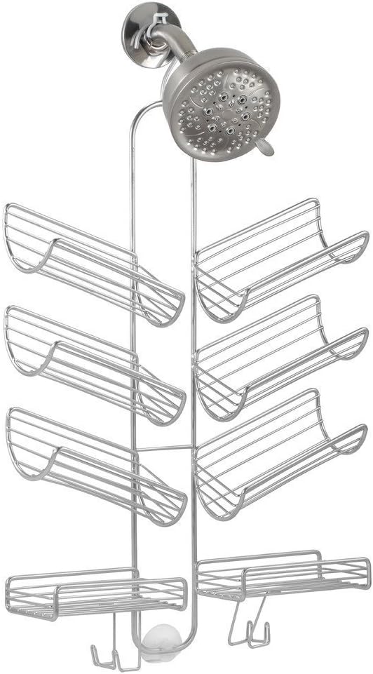 Organiz. ducha colgante acero 25x14" plateado