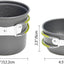Set utensilios cocina camping acero inox antiadherente
